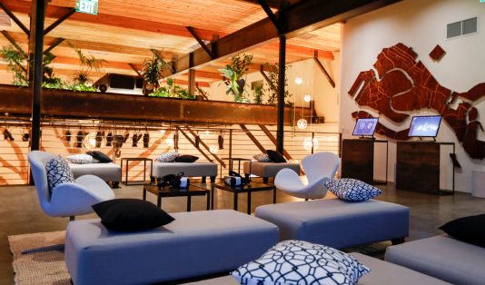 Mezzanine lounge overlooking main floor