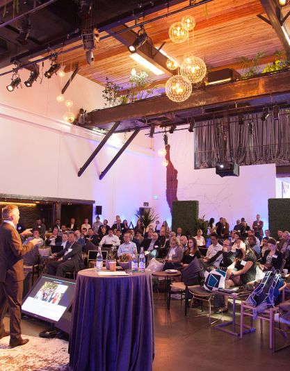 Stage presentation setup at The Pearl